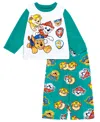 Ame Boys Toddler 2t-4t 2-piece Paw Patrol Long-sleeve Top And Open Leg Pants Pajama Set In Blue