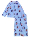 Ame Frozen Toddler Girl Notch Collar Top And Pant, 2pc Bmj Set In Blue