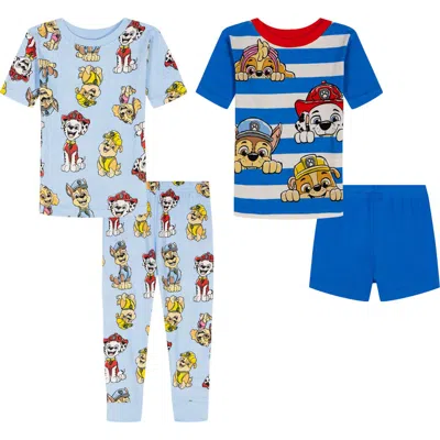 Ame Kids' Assorted 2-pack Paw Patrol Fitted Two-piece Pajamas In Blue
