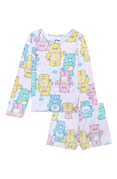 Ame Kids' Care Bear Rib Two-piece Pajamas In Multi
