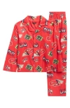 Ame Kids' Cars Long Sleeve Pajamas In Red