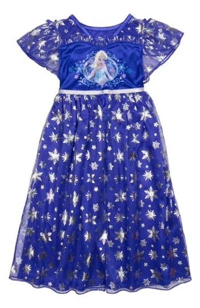 Ame Kids' Disney Elsa Nightgown In Blue