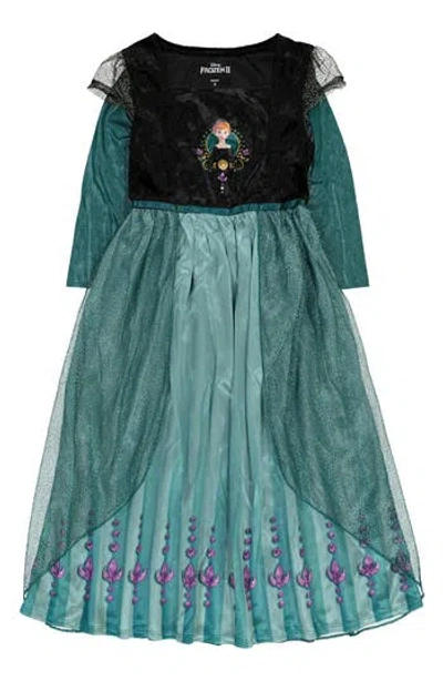 Ame Kids' Frozen Princess Anna Pajama Night Gown In Green