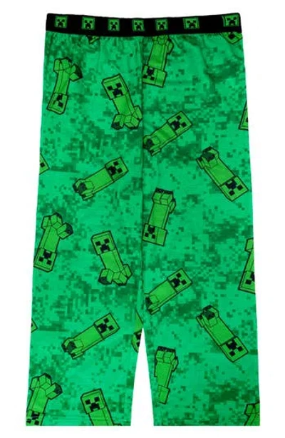 Ame Kids' Minecraft Fitted Jersey Sleep Pants In Green