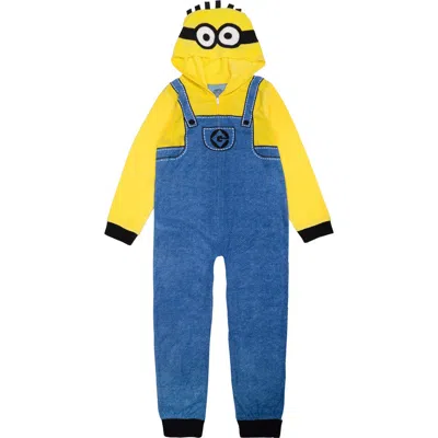 Ame Kids' Minions Hooded Pajama In Blue