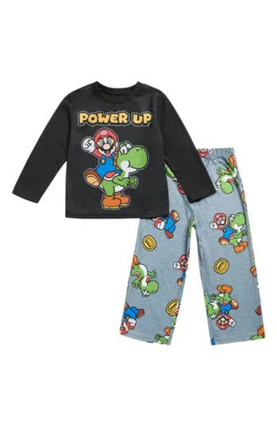 Ame Kids' Nintendo Super Mario Two-piece Pajamas In Black