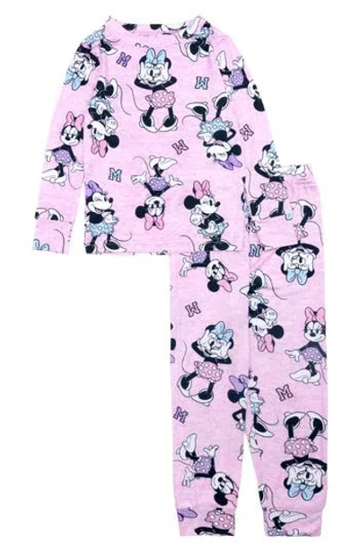 Ame Kids' Pretty Minnie Mouse Long Sleeve Pajamas In Multi