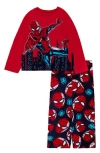 Ame Kids' Spider-man Long Sleeve Fitted Pajamas In Red