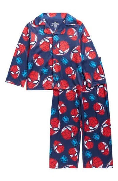Ame Kids' Spider-man Long Sleeve Pajamas In Blue