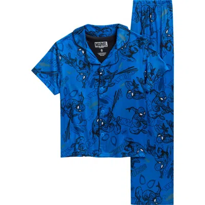 Ame Kids' Spider-man 2-piece Pajama Set In Blue