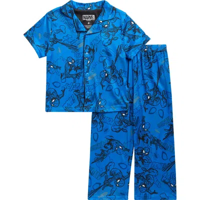 Ame Kids' Spider-man 2-piece Pajamas Set In Blue