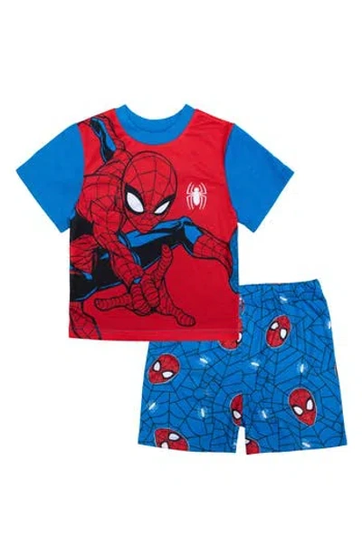 Ame Kids' Spider-man Short Pajamas In Blue