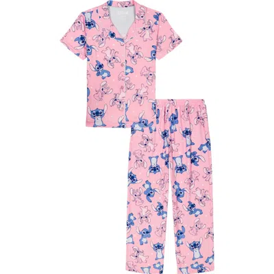 Ame Kids' Stitch Loves Long Pajamas In Pink