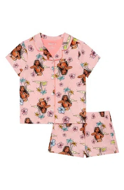 Ame Kids' Tropical Moana Short Pajamas In Pink