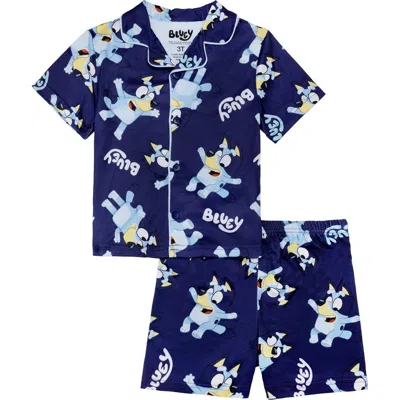Ame Kids' X Disney Bluey Short Pajamas In Black