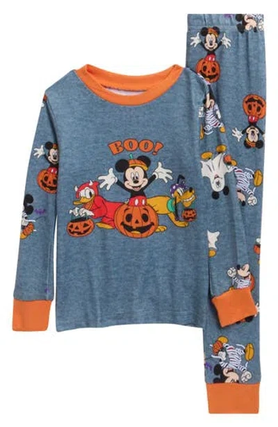 Ame Kids'  Mickey Mouse Halloween Two-piece Pajamas In Grey