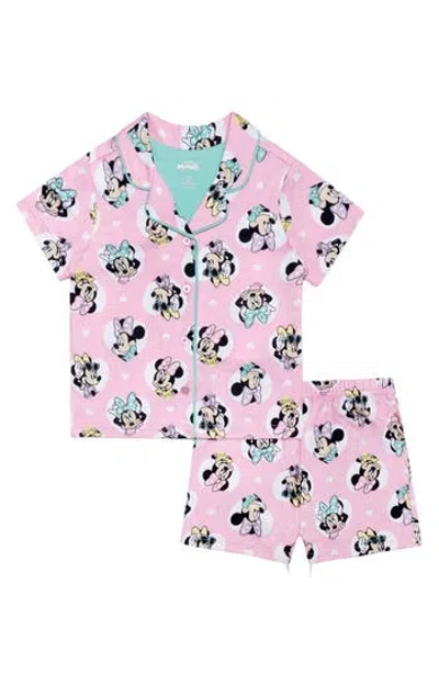 Ame Kids'  Minnie Dots Short Pajamas In Pink