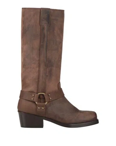 Ame Âme Woman Boot Cocoa Size 7 Calfskin In Brown