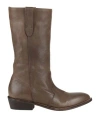 Ame Âme Woman Boot Military Green Size 8 Leather In Green