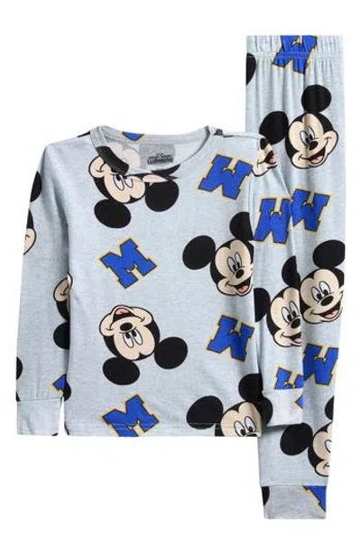 Ame X Disney Kids' Mickey Mouse Clubhouse Two-piece Pajamas In Blue