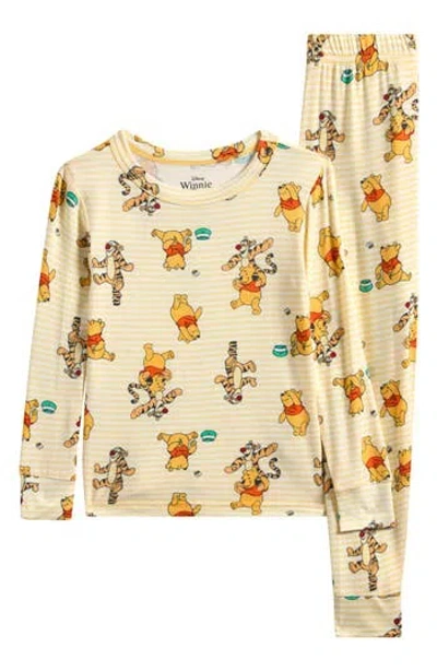 Ame X Disney Kids' Winnie The Pooh Two-piece Pajamas In Neutral