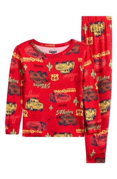 Ame X Disney Pixar Kids' Cars® Two-piece Pajamas In Red