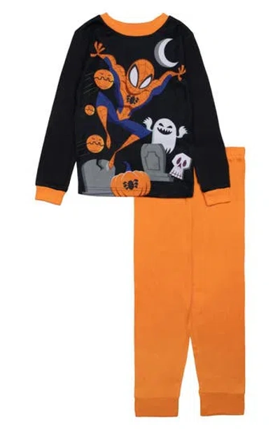 Ame X Marvel® Kids' Spider-man Halloween Two-piece Pajamas In Orange