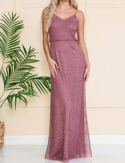 Amelia Couture Kiah Gown In Dusty Rose In Brown
