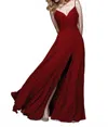 Amelia Couture Milan Chiffon Dress In Wine