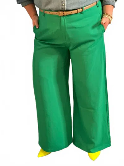 Amelia K. Luxe In The City Trousers In Kelly Green