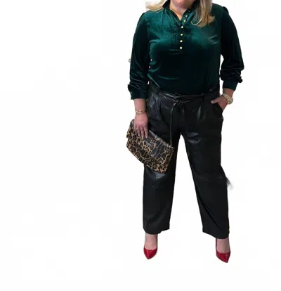 Amelia K. Luxe Leather Weather Pants In Black