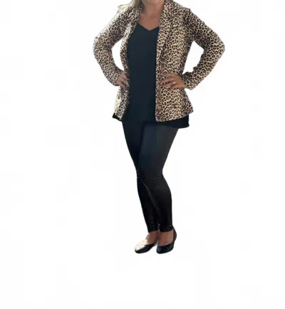 Amelia K. Luxe Lovely Blazer In Leopard Print In Brown