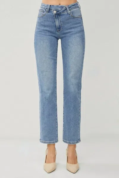 Amelia K. Luxe Urban Cross Jeans In Blue