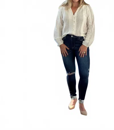 Amelia K. Luxe Vintage High Rise Skinny Jeans In Blue