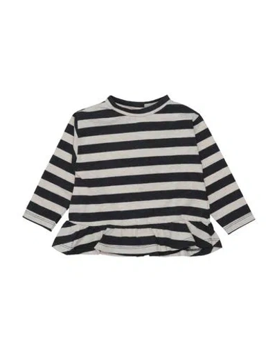 Amelia Babies'  Newborn Girl T-shirt Charcoal Size 3 Cotton, Elastane In Grey