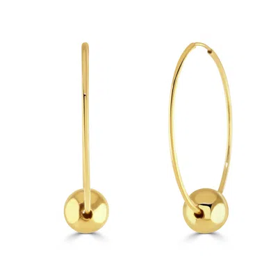 Amelia Roxanna Jewellery Women's Gold Ball Hoops - Back In Stock