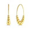 Amelia Roxanna Jewellery Women's Gold Chunky Beaded Classic Hoops