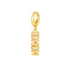 Amelia Roxanna Jewellery Women's Gold Encrusted Scroll Charm In Gold