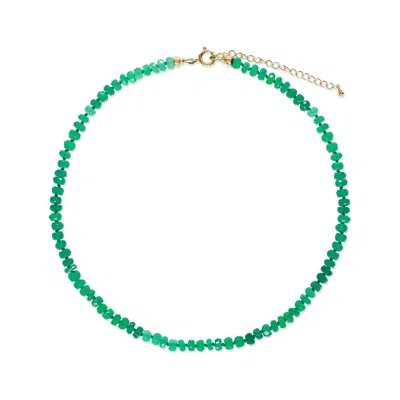 Amelia Roxanna Jewellery Women's Gold / Green Green Tranquillity Necklace In Multi