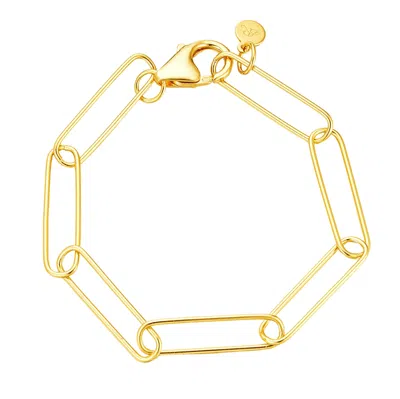 Amelia Roxanna Jewellery Women's Gold Large Link Papercliip Bracelet
