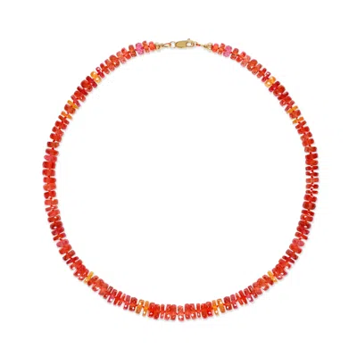 Amelia Roxanna Jewellery Women's Gold Luxe Collection: Padparadscha Sapphire Necklace