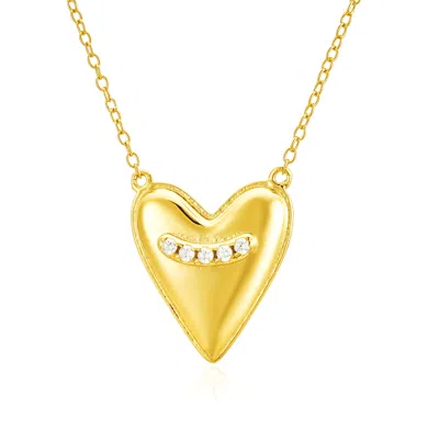 Amelia Roxanna Jewellery Women's Gold Suspended Heart Necklace