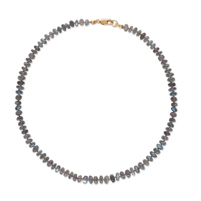 Amelia Roxanna Jewellery Women's Grey / Blue Luminous Labradorite Necklace