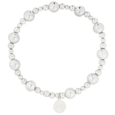 Amelia Roxanna Jewellery Women's Silver Chunky Bead Bracelet