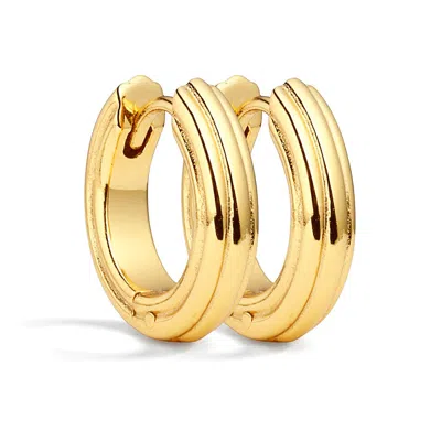 Amelia Roxanna Jewellery Women's Simple Gold Charm Hoops - Small