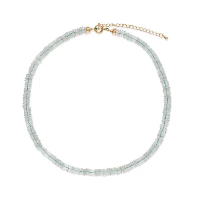 Amelia Roxanna Jewellery Women's Translucent Green Amethyst Heishi Necklace