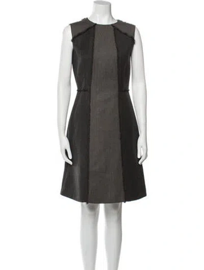Pre-owned Amelia Toro Virgin Wool Knee-length Dress In Gray
