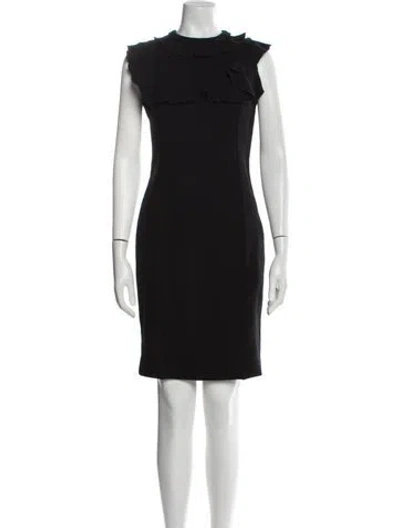 Pre-owned Amelia Toro Wool Knee-length Dress In Black