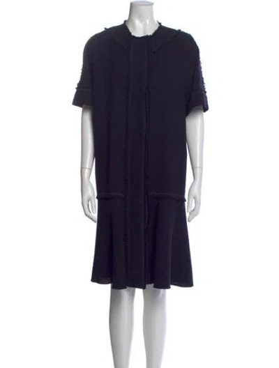 Pre-owned Amelia Toro Wool Knee-length Dress In Blue