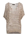 Shop Amelie Rêveur Woman Sweater Beige Size Onesize Viscose, Metal